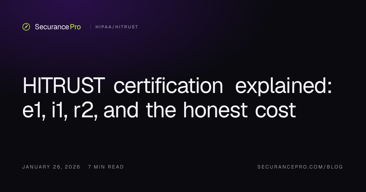 HITRUST certification explained: e1, i1, r2, and the honest cost ...