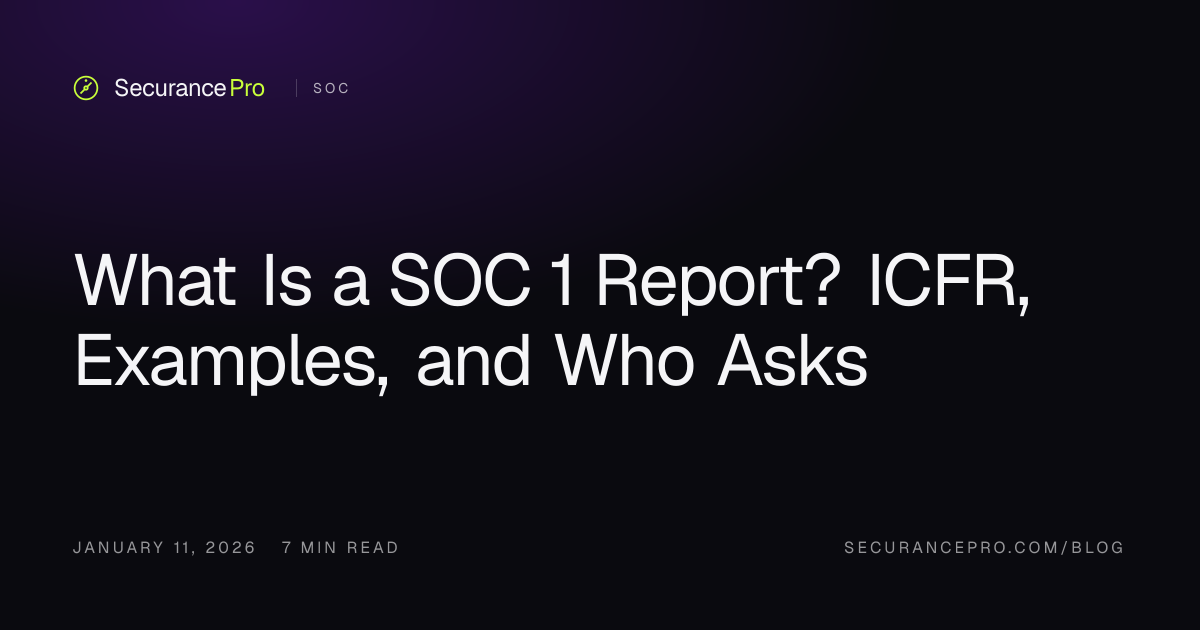 What Is a SOC 1 Report? ICFR, Examples, and Who Asks — SecurancePro